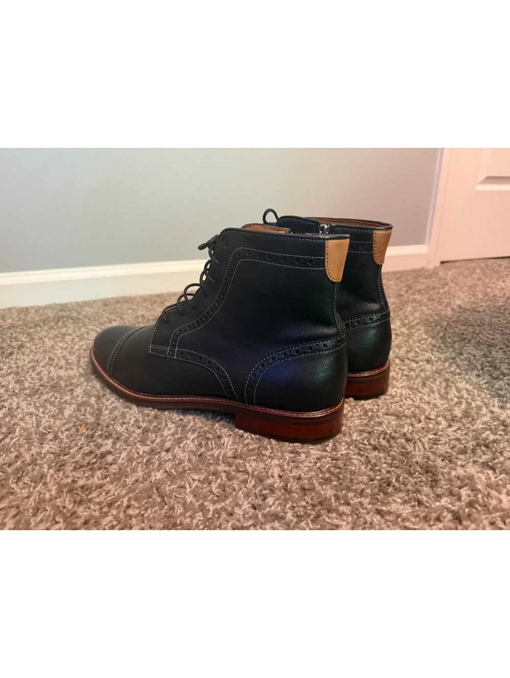 New Johnston & Murphy Warner Cap Toe Boots Men’s 13